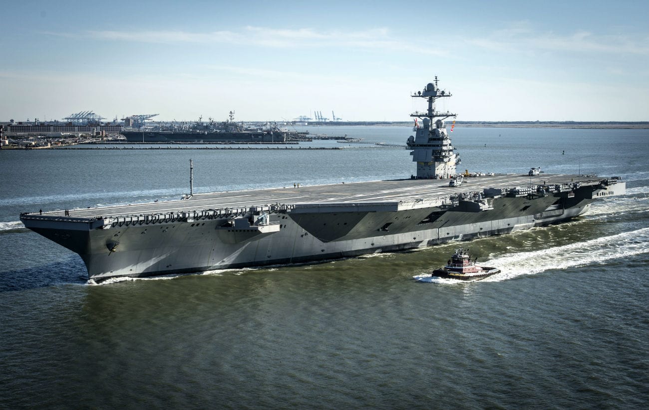 USS Gerald R Ford - On its own power for the first time