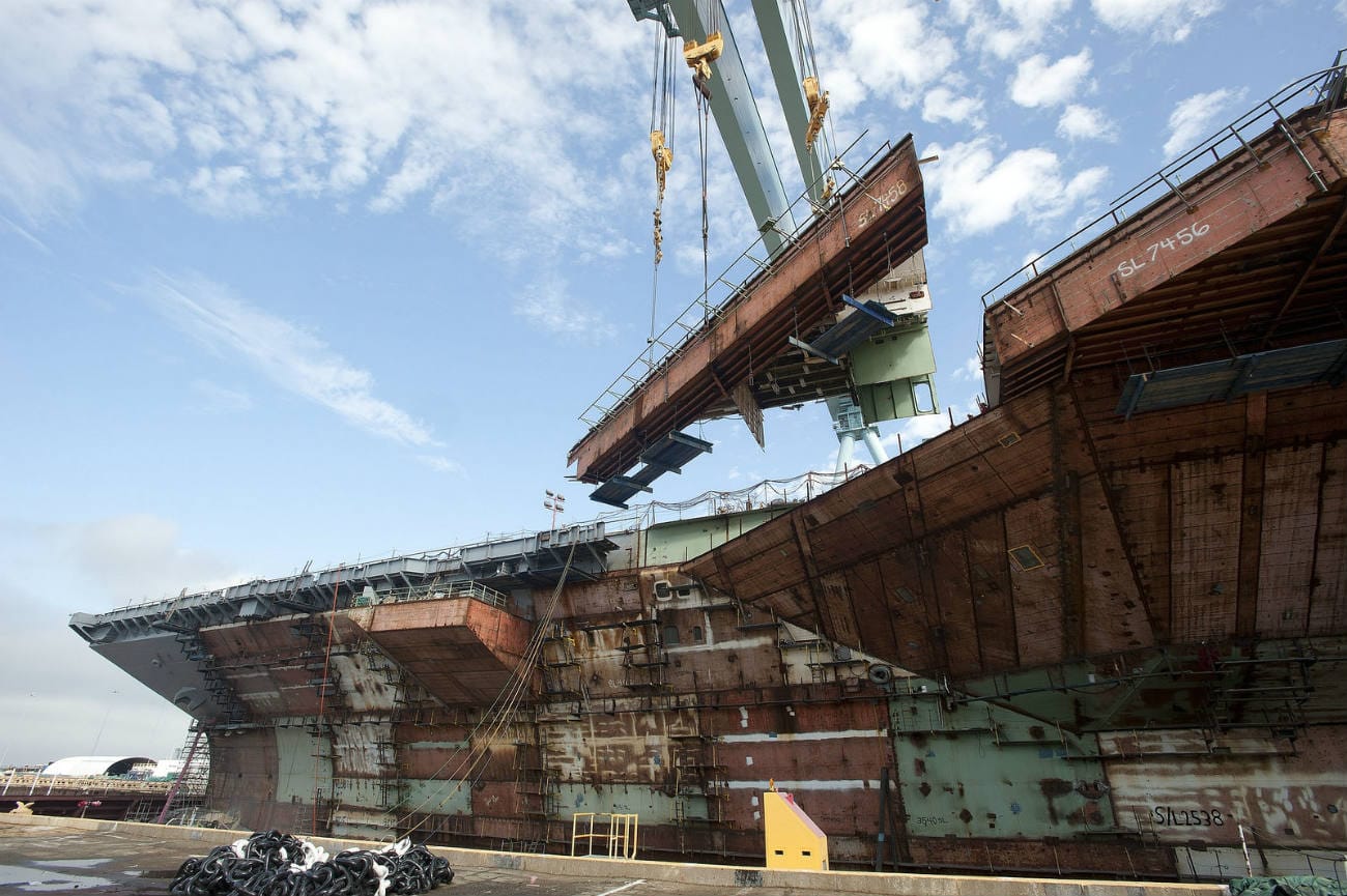USS Gerald R Ford - Primary hull structure complete