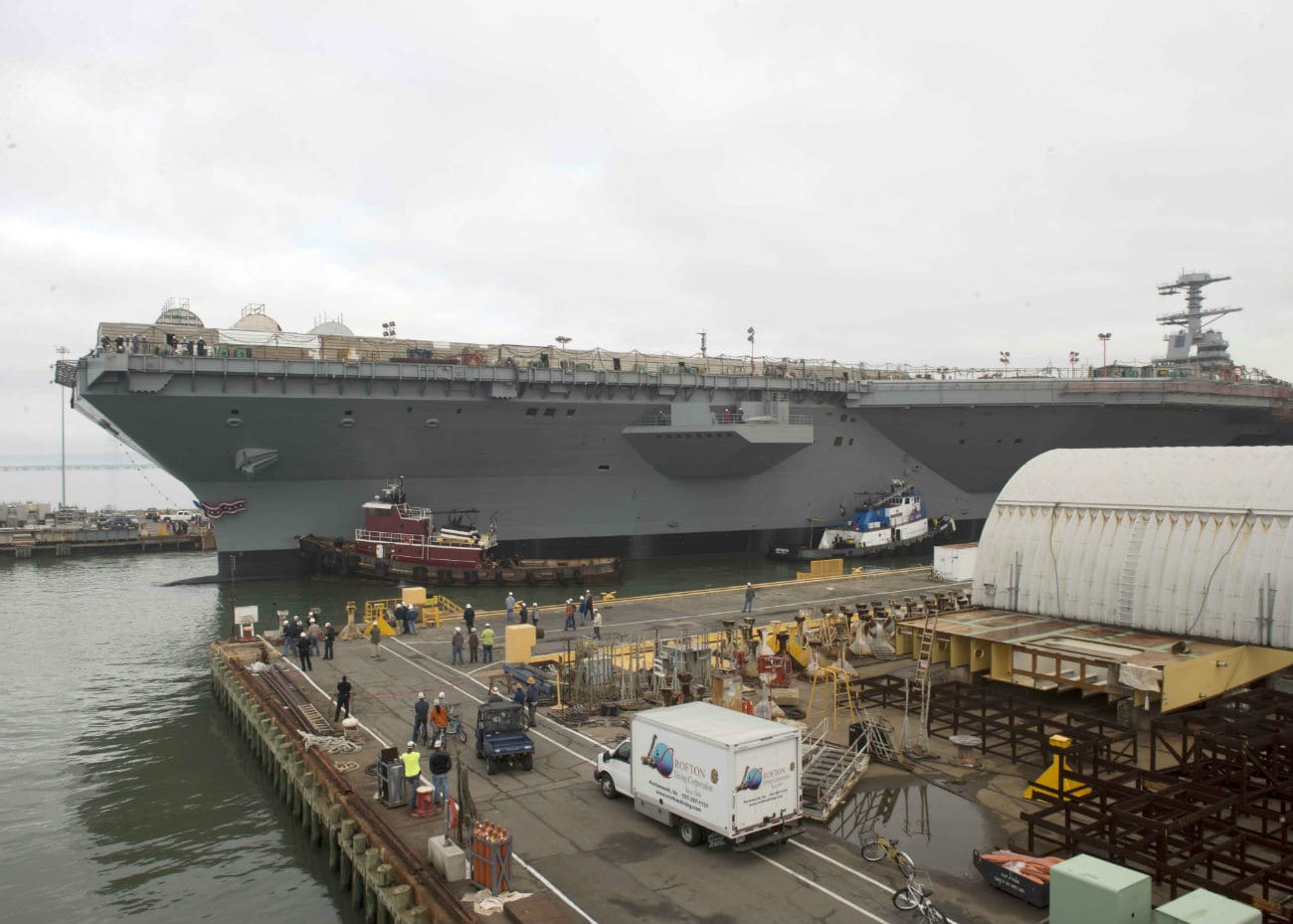 USS Gerald R Ford - Transit to Newport News Shipyard