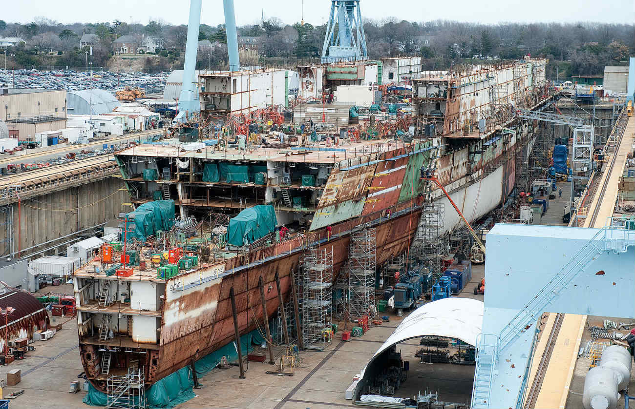 USS Gerald R Ford - Under construction