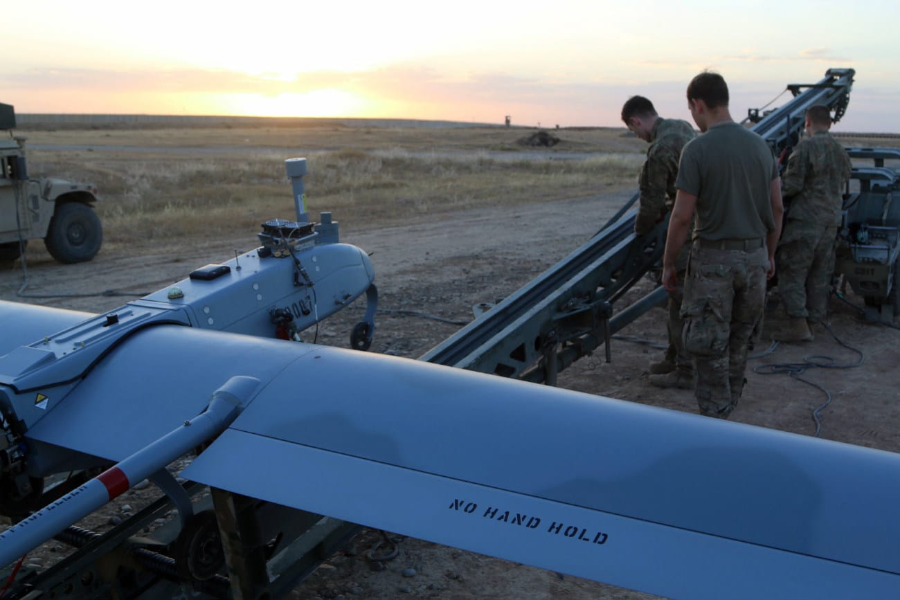 RQ-7 Shadow - Preparing to launch