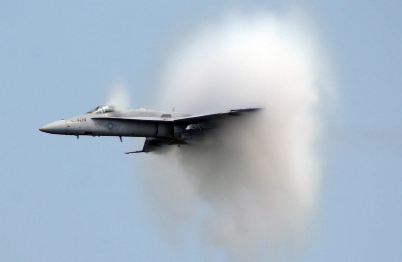 FA-18C beaking the sound barrier