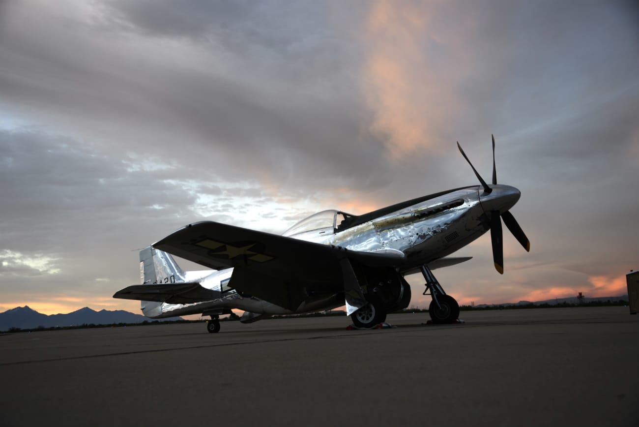 P-51 Mustang on the flight line