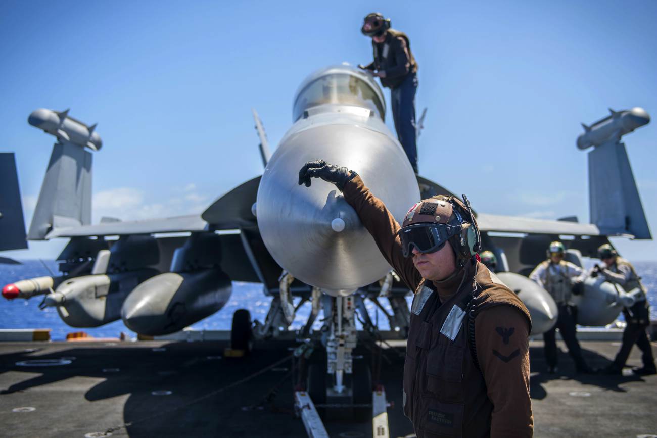 EA-18G flight preparation
