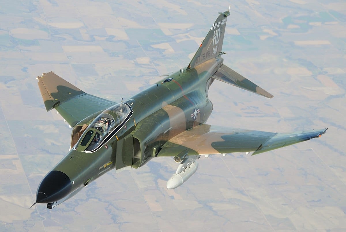 F-4 Phantom II flying over White Sands Missile Range