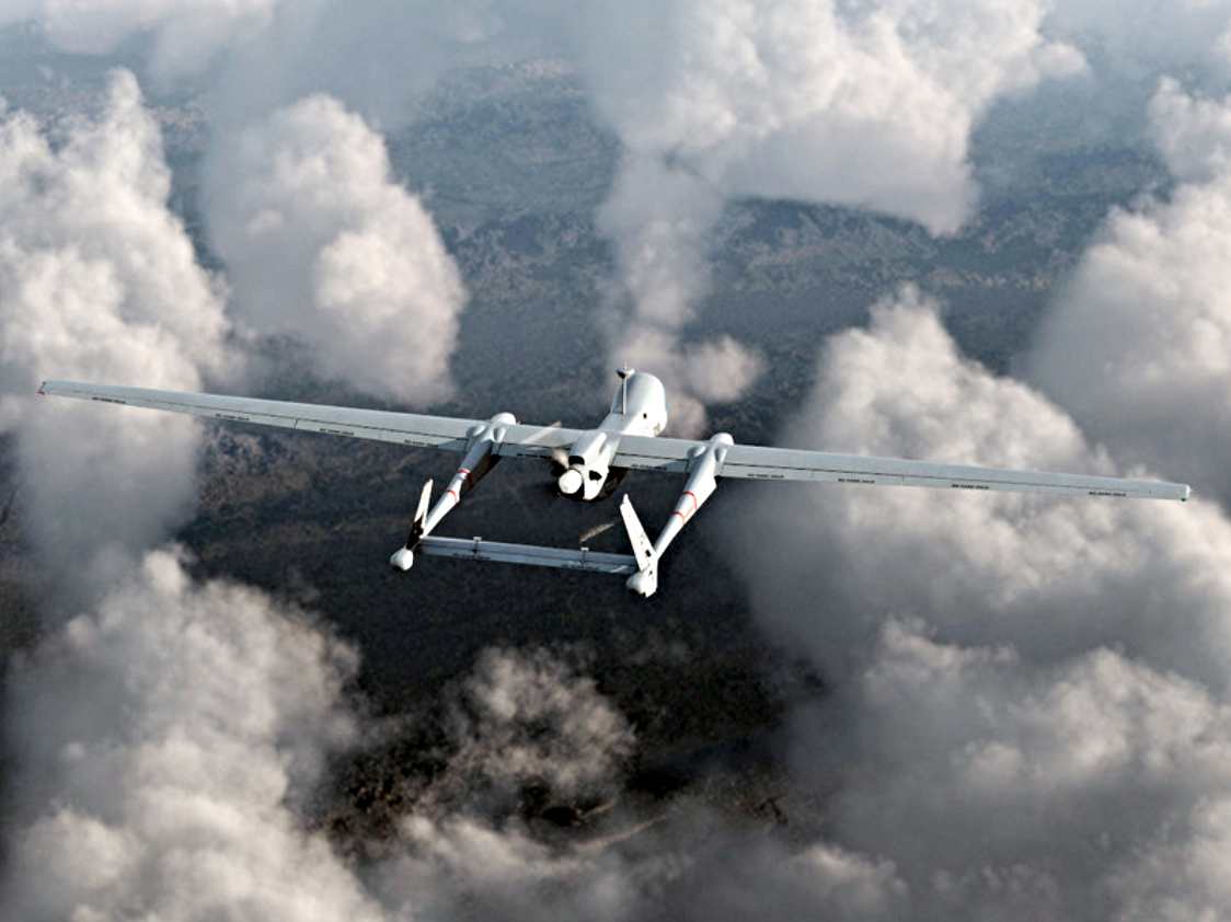 Israel Aerospace Industries designed this UAV - its first flight was in 2004.