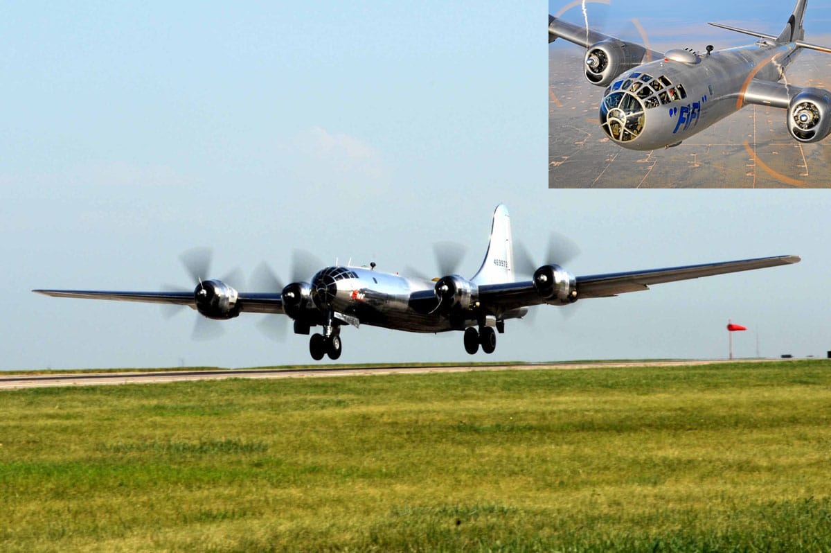 B-29 Superfortress bomber in flight