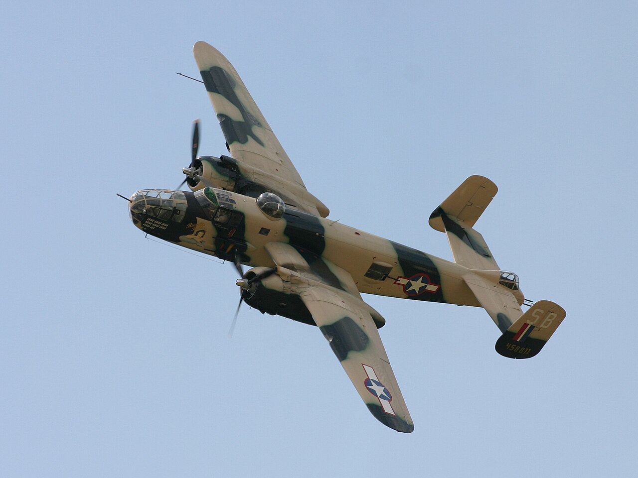 North American B-25 Mitchell medium bomber in flight