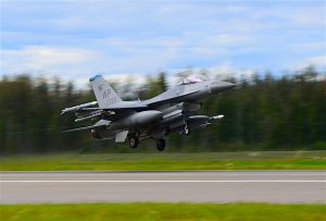 USAF F-16 launches