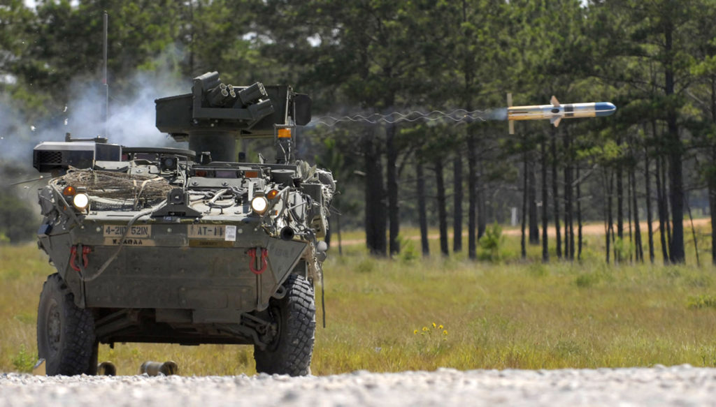 Stryker firing TOW missile Military Machine