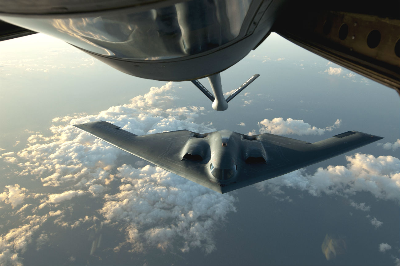 B-2 Spirit Aircraft refuel