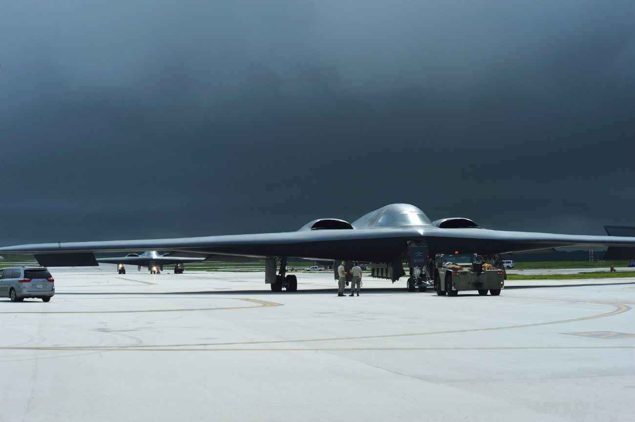 B-2 Spirit aircraft Cloudy