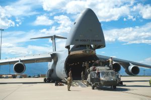 C-5 Galaxy Helicopter unload