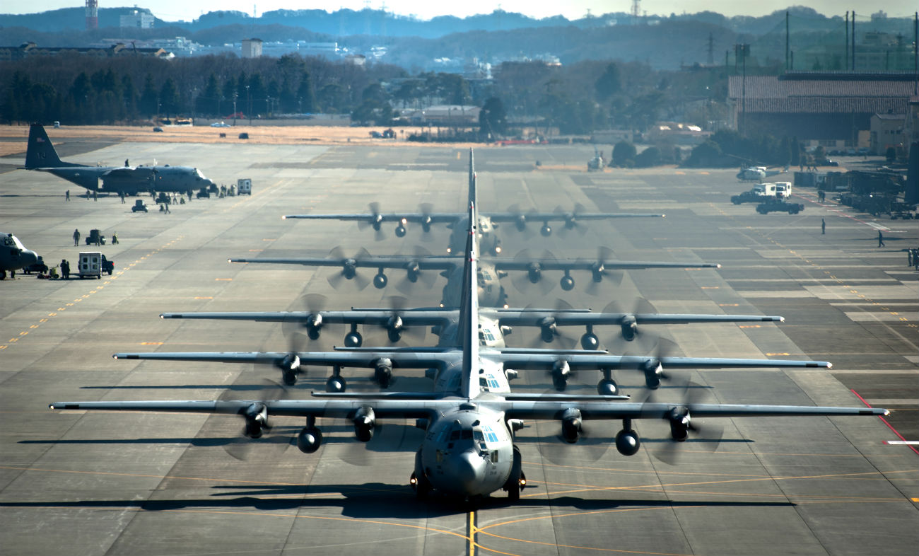 C-130 Hercules cargo aircraft