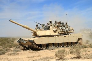 M1 Abrams Soldiers ride