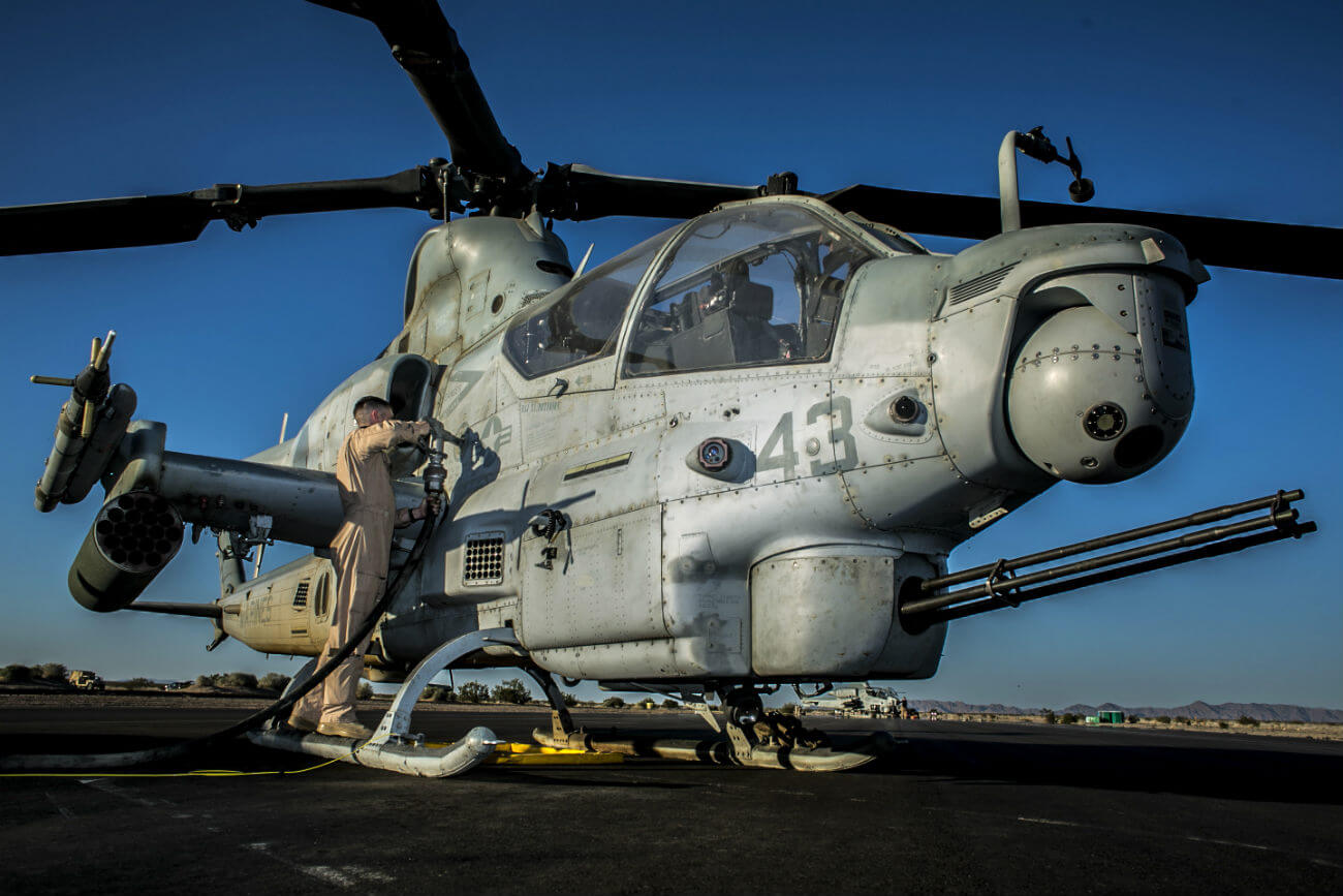 AH-1 Cobra refuels
