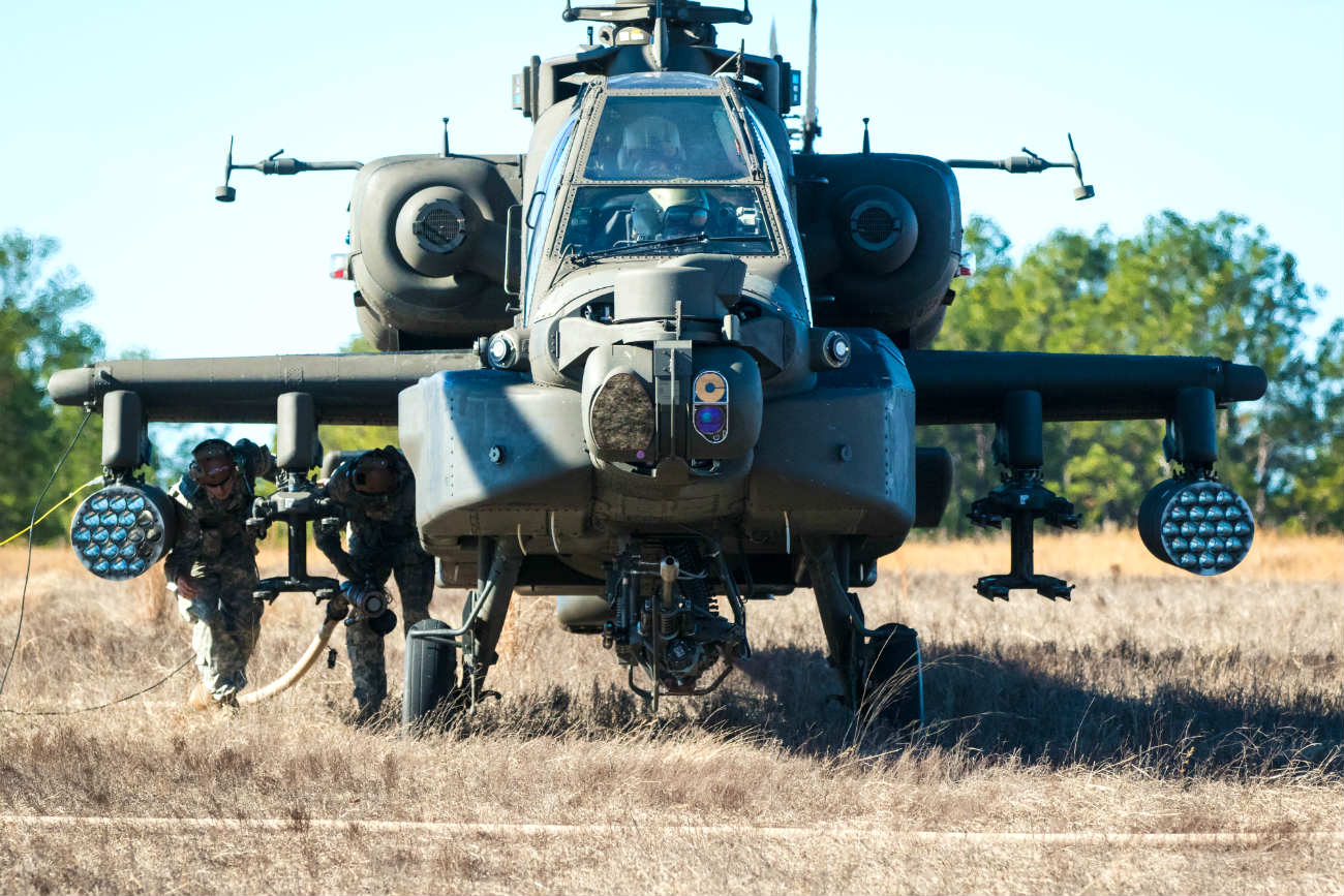 apache helicopter front view