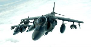 AV-8A Harriers in Flight