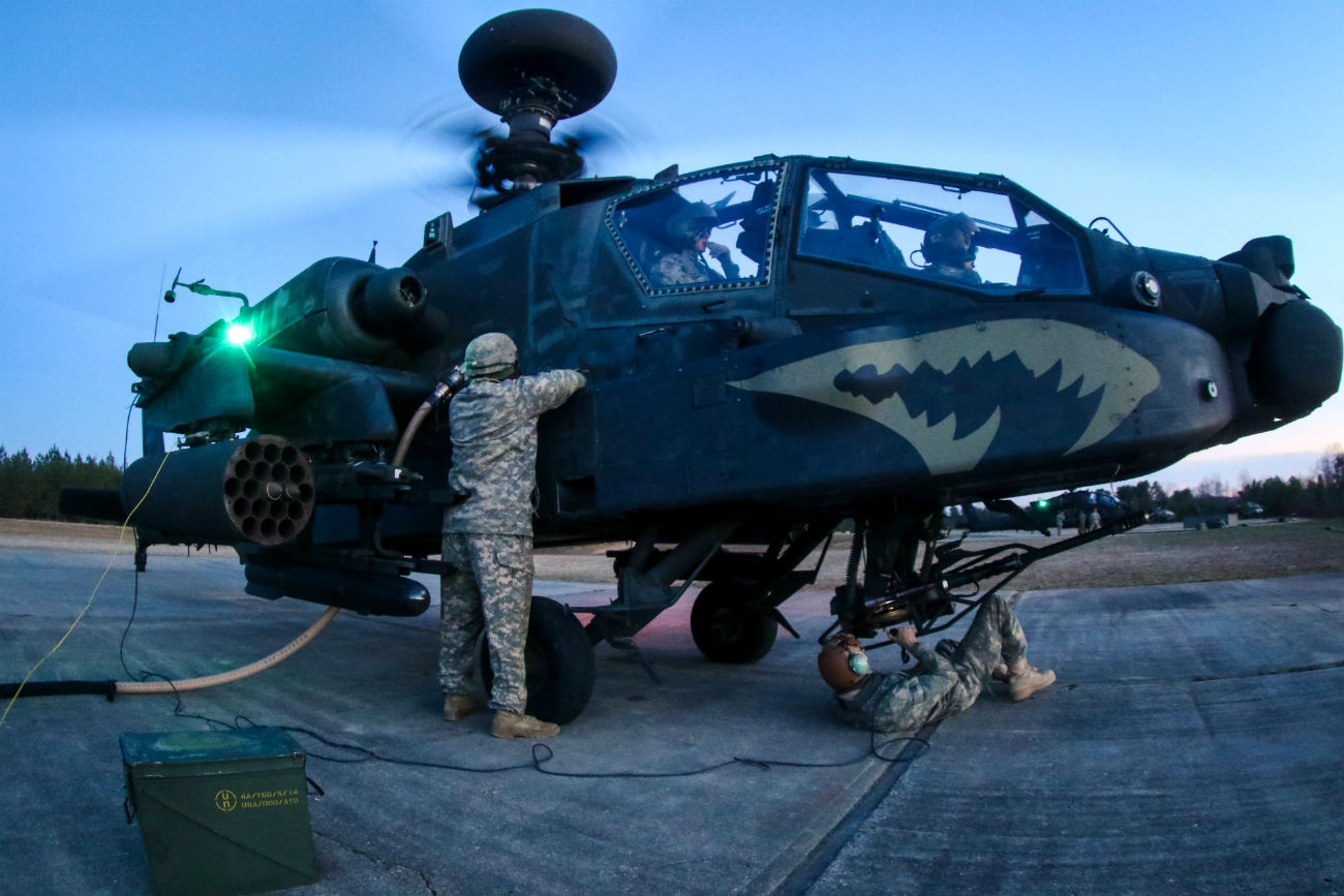 Apache helicopter pre flight checks