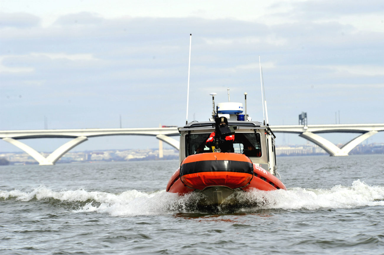 Coast Guard boat machine gun