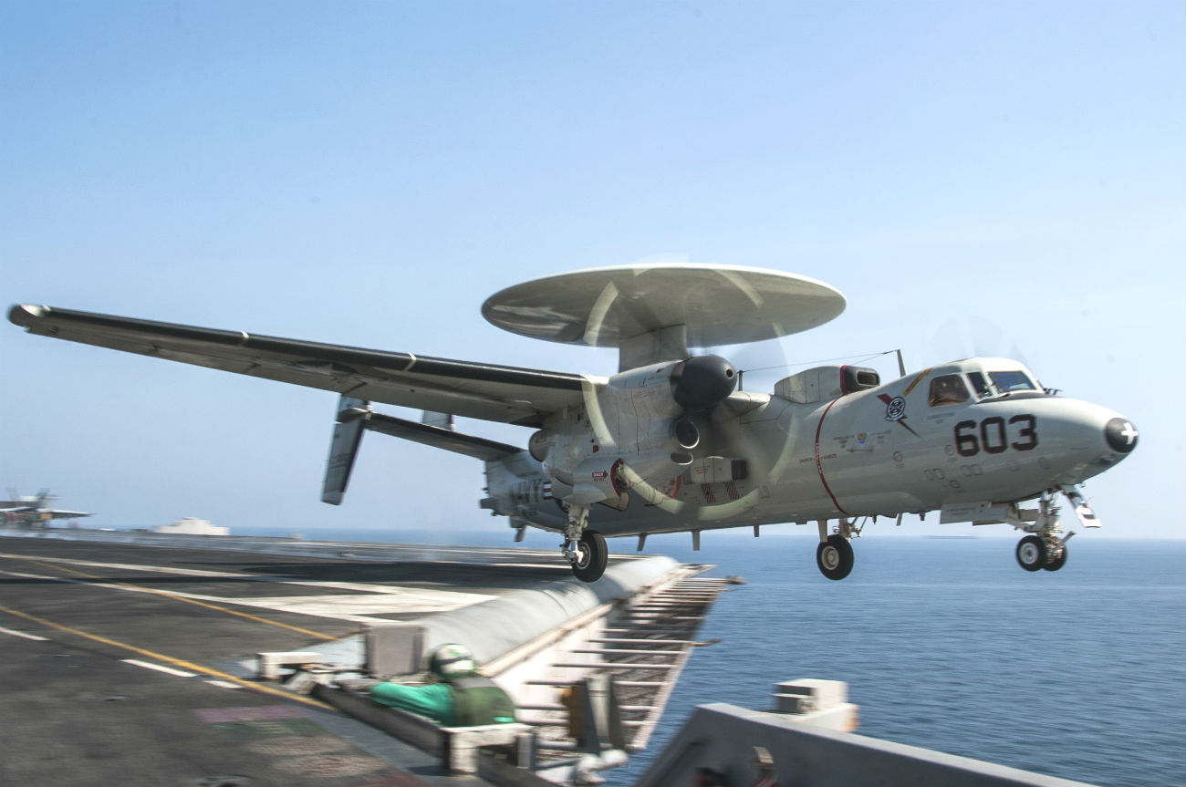 E-2 Hawkeye takes off