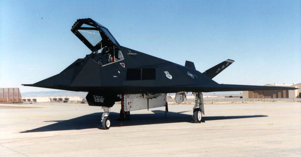 F117 Nighthawk Open Canopy Military Machine