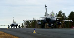 French Rafales Taxi to Runway