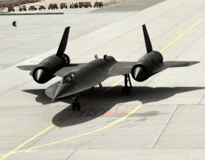 SR-71 Blackbird aircraft prepares for takeoff