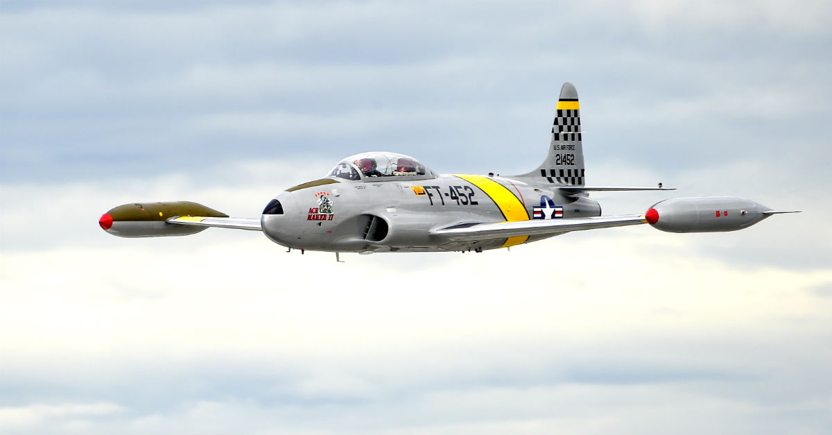 T-33 Shooting Star in Flight. Aircraft for sale.