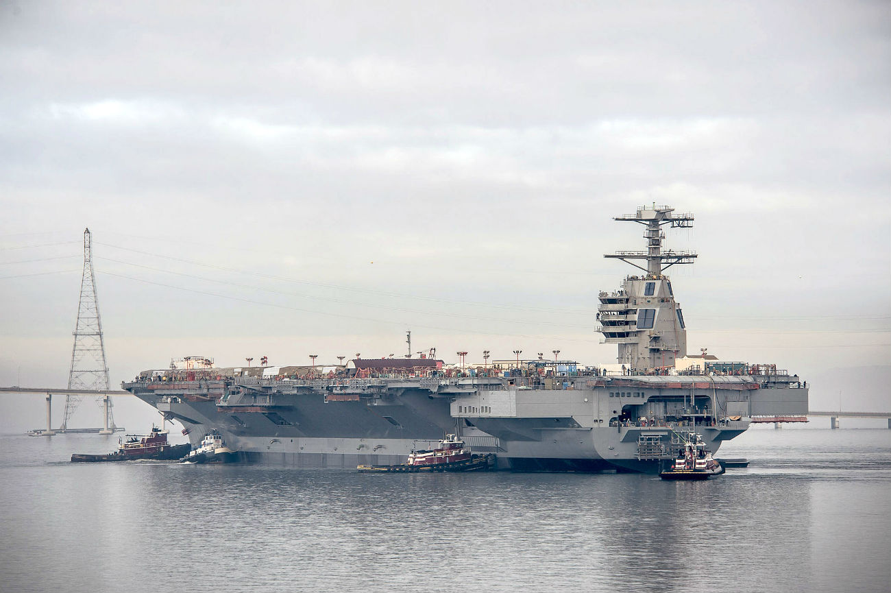 USS Gerald R Ford - Moved to Pier 3