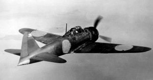 japanese zero in flight