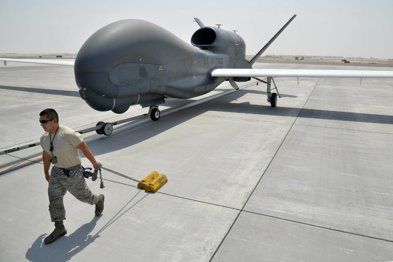 RQ-4 GLobal Hawk - About to take off