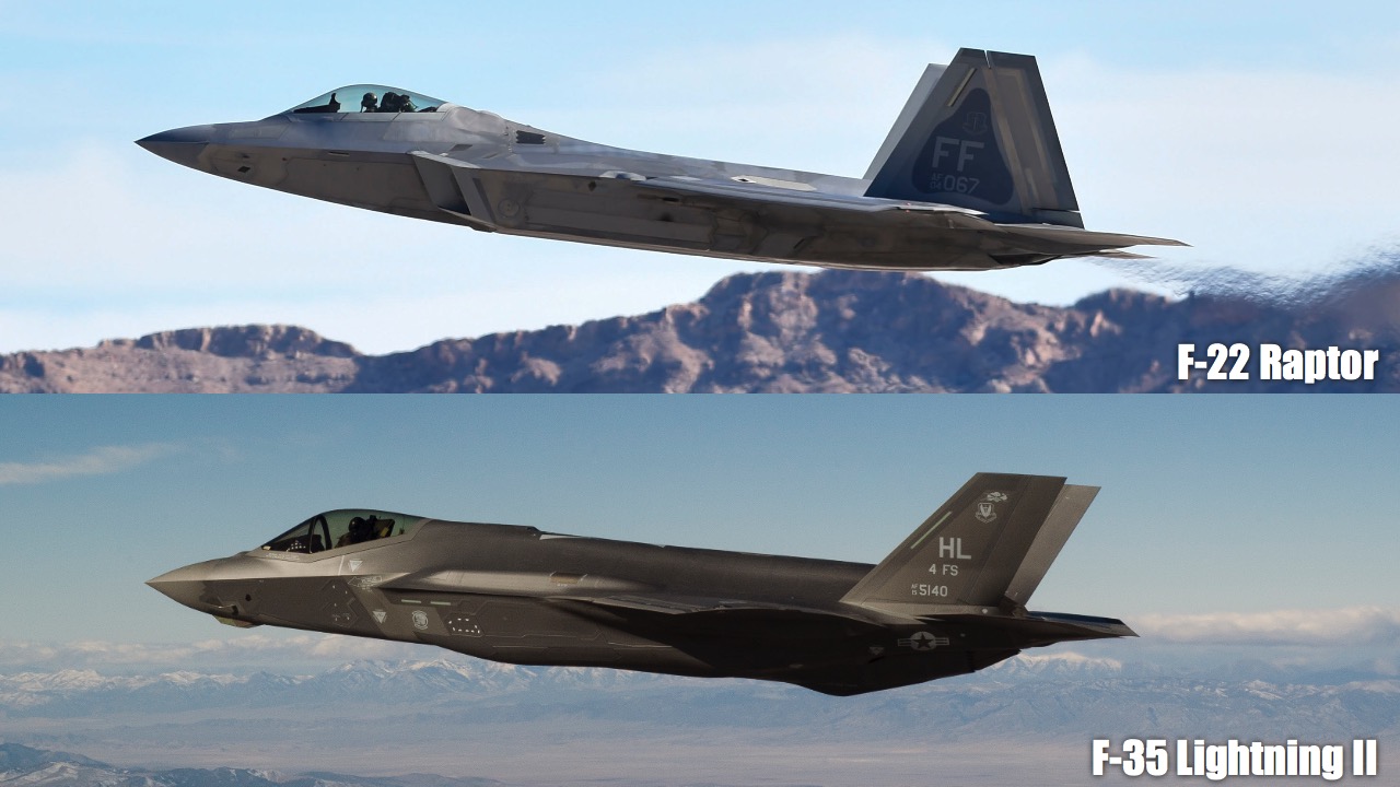 F-22 vs F-35 raptor vs lightning 