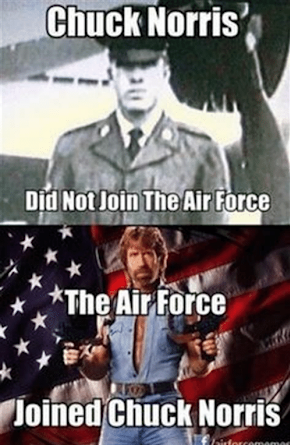 Air Force meme, chuck norris meme